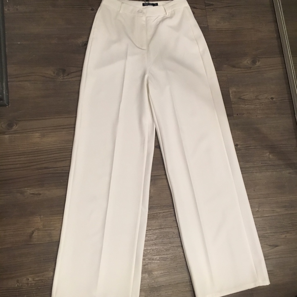 White Wide Leg Pants. Brand new with tags.